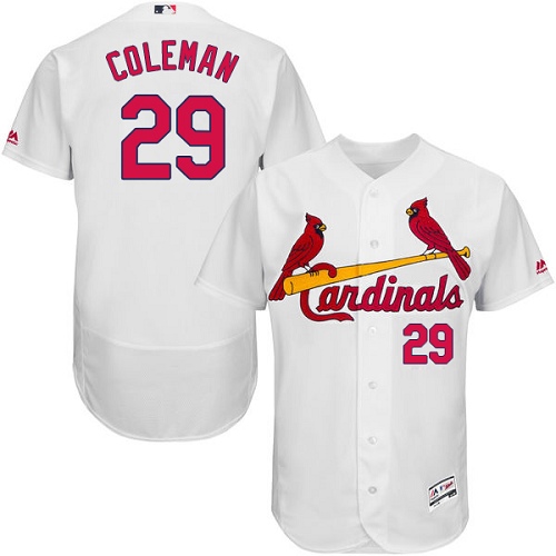 Cardinals #29 Vince Coleman White Flexbase Authentic Collection Stitched MLB Jersey - Click Image to Close